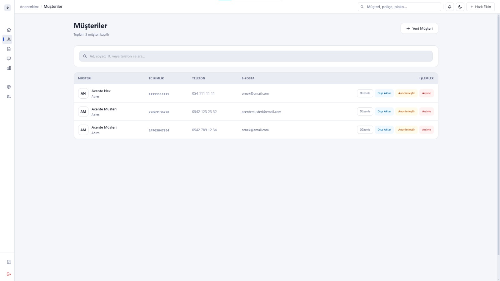 Müşteri Detayları